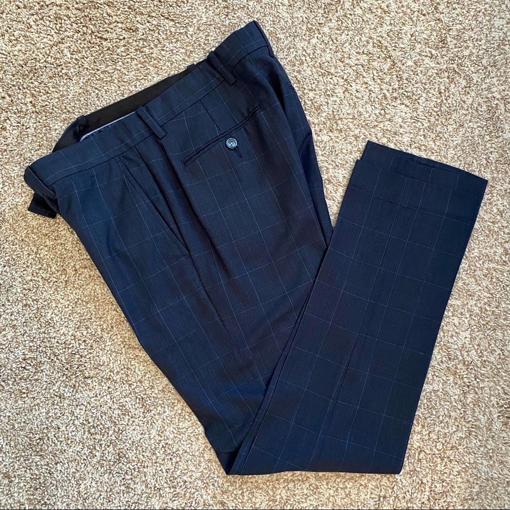 Original Penguin Navy Plaid dress pants